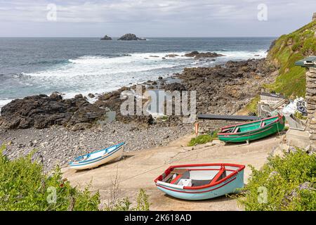 Priest Cove, Cape Cornwall, Penzance, Cornwall, Großbritannien Stockfoto