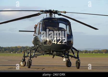 Westland Wasp XT420, G-CBUI, Royal Navy Historic Flight, RNAS Yeovilton Somerset, England, Vereinigtes Königreich, Stockfoto