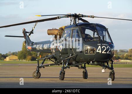 Westland Wasp XT420, G-CBUI, Royal Navy Historic Flight, RNAS Yeovilton Somerset, England, Vereinigtes Königreich, Stockfoto