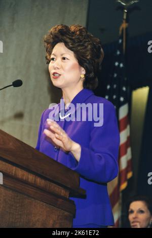 Büro des Sekretärs - Sekretärin Elaine Chao Begrüßungszeremonie Stockfoto