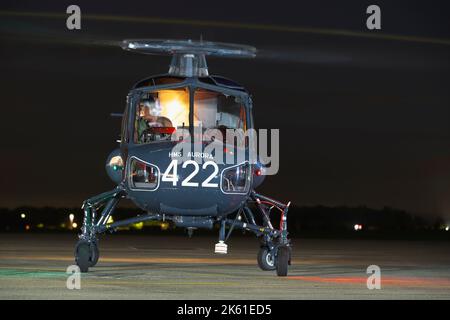 Westland Wasp XT420, G-CBUI, Royal Navy Historic Flight, RNAS Yeovilton Somerset, England, Vereinigtes Königreich, Stockfoto