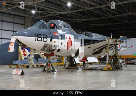 Hawker Sea Hawk FGA.6, WV908, Royal Navy Historic Flight, RNAS Yeovilton Somerset, England Stockfoto