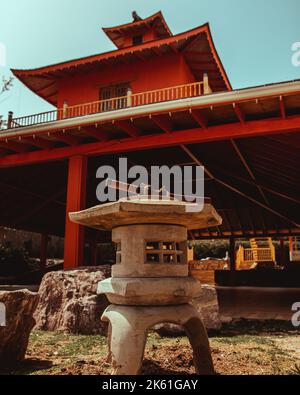 Puerto Rico japanischer Garten Mini Park schönes hölzernes Dojo Stockfoto