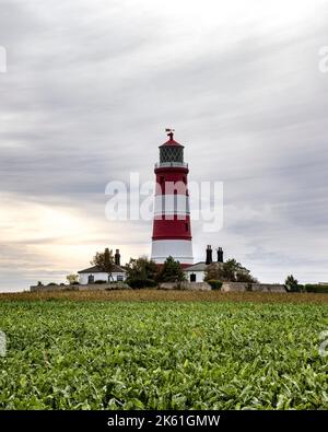 Der Leuchtturm am Happisburgh, Norfolk Stockfoto