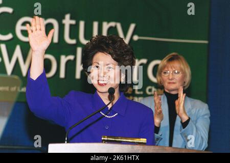 Büro des Sekretärs - Sekretärin Elaine Chao Begrüßungszeremonie Stockfoto