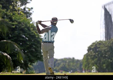 Bangladesh Ace Golfer Siddikur Rahman nimmt am Paragon Professional Golf Tournament 7. im Kurmitola Golf Club, Dhaka, Bangladesch Teil. Stockfoto