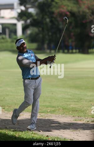 Bangladesh Ace Golfer Siddikur Rahman nimmt am Paragon Professional Golf Tournament 7. im Kurmitola Golf Club, Dhaka, Bangladesch Teil. Stockfoto