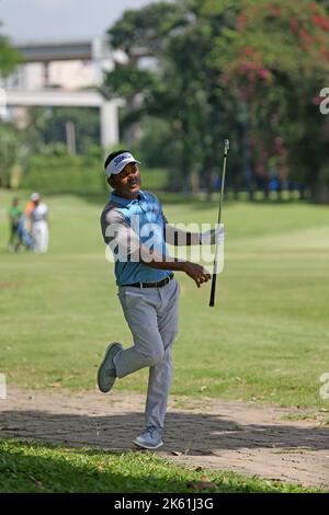 Bangladesh Ace Golfer Siddikur Rahman nimmt am Paragon Professional Golf Tournament 7. im Kurmitola Golf Club, Dhaka, Bangladesch Teil. Stockfoto