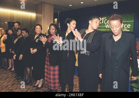 Büro des Sekretärs - Sekretärin Elaine Chao Begrüßungszeremonie Stockfoto