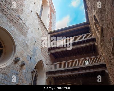 Palast der Könige von Mallorca in Perpignan. Stockfoto