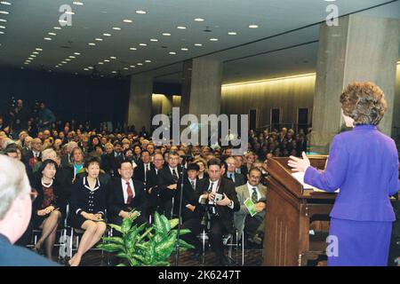 Büro des Sekretärs - Sekretärin Elaine Chao Begrüßungszeremonie Stockfoto