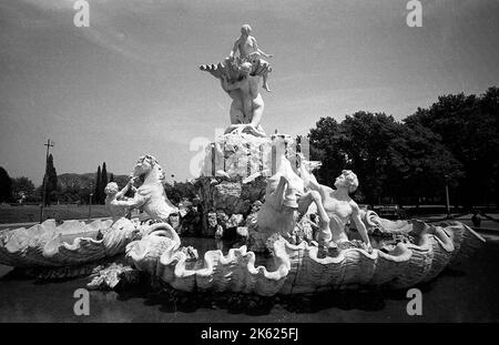 Las Nereidas Brunnen von Lola Mora, in der Costanera Sur, Buenos Aires, Argentinien Stockfoto