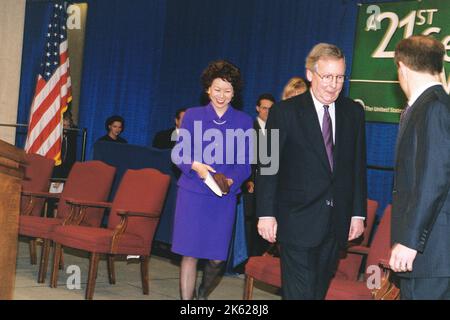 Büro des Sekretärs - Sekretärin Elaine Chao Begrüßungszeremonie Stockfoto