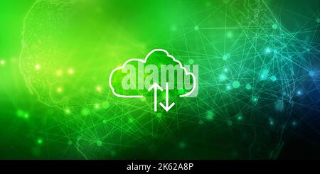2D Rendering-Technologie Cloud Computing Stockfoto