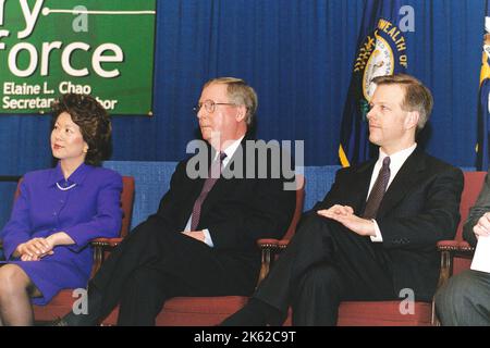 Büro des Sekretärs - Sekretärin Elaine Chao Begrüßungszeremonie Stockfoto