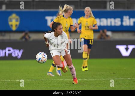 Göteborg, Schweden. 11. Oktober 2022. Gamla Ullevi, Göteborg, Schweden, 11. 2022. Oktober: Selma Bacha (13 Frankreich) im Freundschaftsspiel am 11. 2022. Oktober zwischen Schweden und Frankreich bei Gamla Ullevi in Göteborg, Schweden (Peter Sonander/SPP) Quelle: SPP Sport Pressefoto. /Alamy Live News Stockfoto