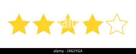 Fünf-Sterne-Symbole. Vektorgrafik. Stock Vektor