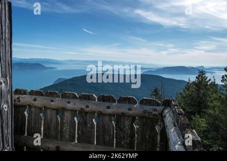 Orcas Island, San Juan Islands, Blick vom Gipfel des Mount Constitution, Washington State, USA Stockfoto