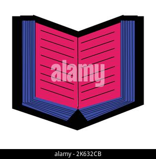 Offenes Buch buntes Design. vektor-Grafik-Design-Icons und Symbole für Logo-Design und Schreibwaren und Druckmedien und etc Stock Vektor