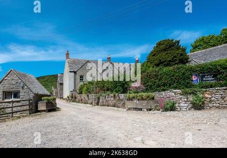 Kimmeridge Bauernhaus Bed & Breakfast im schönen Dorf Kimmeridge auf der Insel Purbeck, Dorset, England, Großbritannien Stockfoto