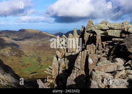 Tryfan snowdonia glyderau carneddau Stockfoto