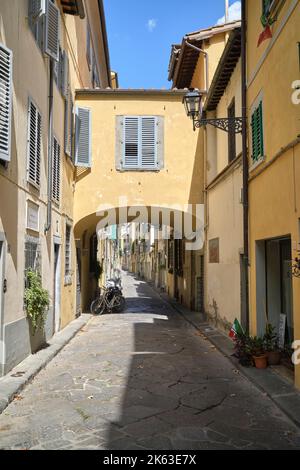 Via d'Ardiglione - die Straße, in der Filippo Lippi in Florenz geboren wurde Stockfoto