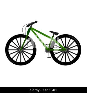 Ein klassisches Fahrradsymbol auf weißem Hintergrund Stock Vektor