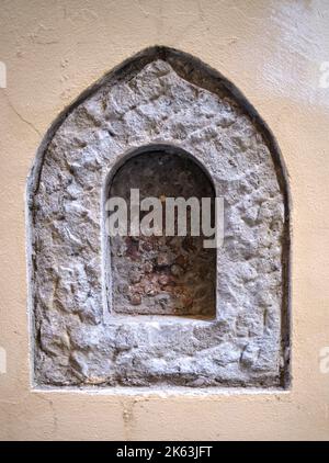 Historisches Weinfenster Florenz Italien Stockfoto