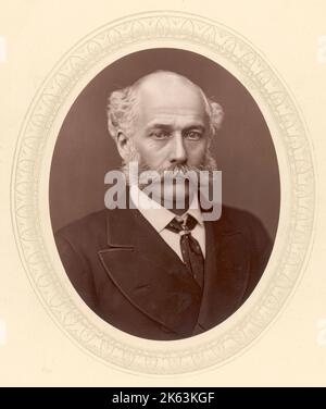 SIR JOSEPH WILLIAM BAZALGETTE (1819 - 1891), englischer Bauingenieur. Datum: 1877 Stockfoto