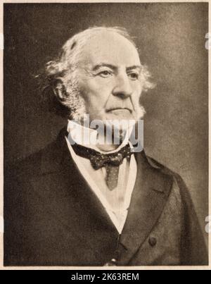 William Ewart Gladstone (1809-1898), britischer Staatsmann und liberaler Politiker. In einer über 60-jährigen Laufbahn war er 12 Jahre lang Premierminister des Vereinigten Königreichs Stockfoto