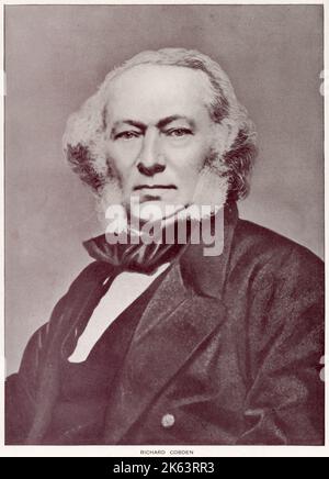 Richard Cobden (1804-1865), englischer radikaler und liberaler Politiker, Hersteller und ein Kämpfer für Freihandel und Frieden. Stockfoto