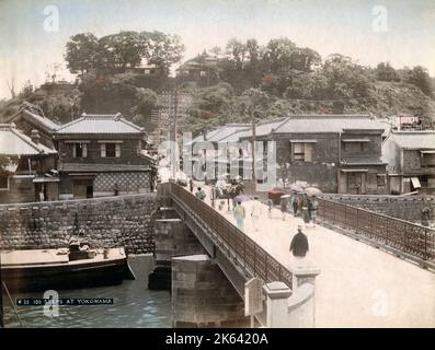 C. in 1880s Japan - 100 Schritte Yokohama Stockfoto