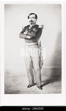 Vintage-Foto aus dem 19. Jahrhundert: Christophe-Louis-Leon Juchault de LamoriciÃƒÂ¨RE, französischer General und Verwalter, für seine Rolle bei der Eroberung Algeriens bekannt. Stockfoto