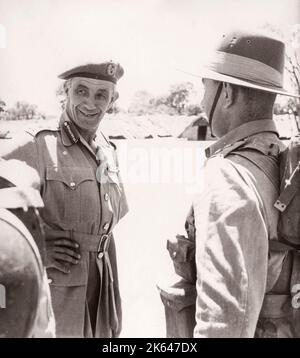 1940s Ostafrika - General Sir William Platt GOC Ostafrika-Korps Foto eines während des Zweiten Weltkriegs in Ostafrika und im Nahen Osten stationierten britischen Armeeanwärters Stockfoto