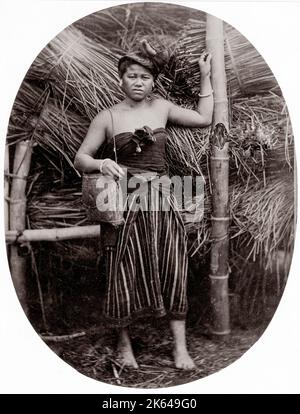 C 1880 Südostasien - Land Frau Siam Thailand Stockfoto