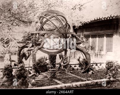 Jahrgang 19. Jahrhundert foto China c 1880 s-Instrumente in der Kaiserlichen Sternwarte Peking, Peking Stockfoto