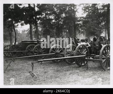 Deutsche Artillerie Gewehr auf die Zeit des Brest-Litowsker Vertrag im Ersten Weltkrieg Stockfoto