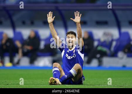 Zagreb, Kroatien. 11. Oktober 2022. ZAGREB, KROATIEN - 11. OKTOBER: Bruno Petkovic von Dinamo Zagreb enttäuscht während des UEFA Champions League-Spiel der Gruppe E zwischen Dinamo Zagreb und dem FC Salzburg am 11. Oktober 2022 im Maksimir-Stadion in Zagreb, Kroatien. Foto: Sanjin Strukic/PIXSELL Credit: Pixsell Foto- und Videoagentur/Alamy Live News Stockfoto