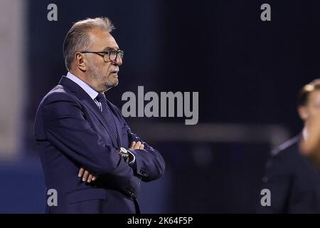 Zagreb, Kroatien. 11. Oktober 2022. ZAGREB, KROATIEN - 11. OKTOBER: Trainer von Dinamo Zagreb Ante Cacic beim UEFA Champions League-Spiel der Gruppe E zwischen Dinamo Zagreb und dem FC Salzburg am 11. Oktober 2022 im Maksimir-Stadion in Zagreb, Kroatien. Foto: Goran Stanzl/PIXSELL Credit: Pixsell Foto- und Videoagentur/Alamy Live News Stockfoto