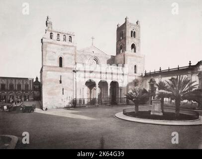 Ende 19th Jahrhundert Foto: Dom, Kathedrale, Monreale, Palermo, Sizilien, Italien Stockfoto