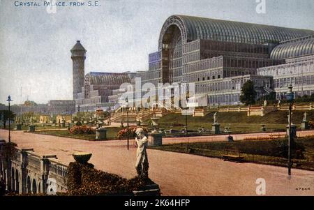 The Crystal Palace in Sydenham, South London - Blick vom Südosten. Stockfoto