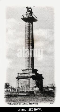 Tenantry Column, Alnwick, Northumberland - ein Denkmal, das 1816 von den Mietern von Hugh Percy, 2. Duke of Northumberland, errichtet wurde, als Dank für seine Reduzierung ihrer Mieten während der postnapoleonischen Depression. Stockfoto