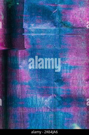 Grunge Overlay Distressed Textur rosa blau Farbe Stockfoto