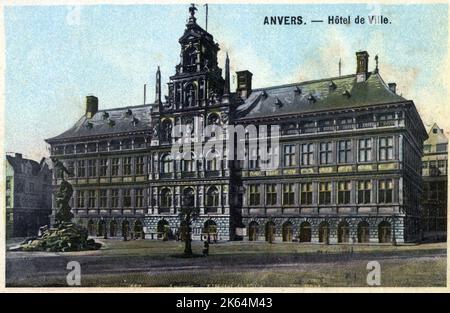 Antwerpen, Belgien (Anvers) - das Hotel de Ville (Rathaus). Stockfoto