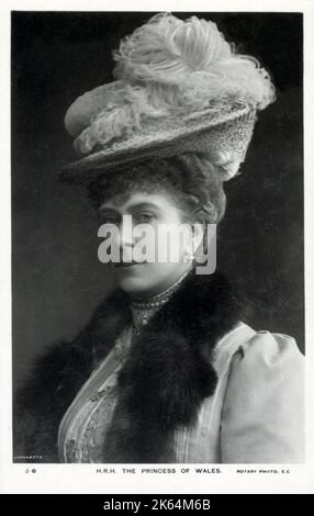 Die Prinzessin von Wales (Mary of Teck - Victoria Mary Augusta Louise Olga Pauline Claudine Agnes) (1867-1953), die vom 6. Mai 1910 bis zum 29. Januar 1936 als Ehefrau von König-Kaiser George V. Königin des Vereinigten Königreichs und der britischen Dominionen und Kaiserin von Indien wurde Stockfoto