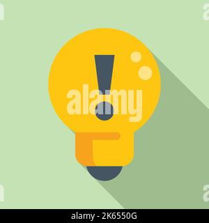 Bulb neue Idee Symbol flache Vektor. Problemlösung. Arbeitsdesign Stock Vektor