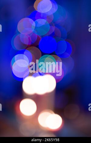 Buntes Weihnachtsbokeh Stockfoto