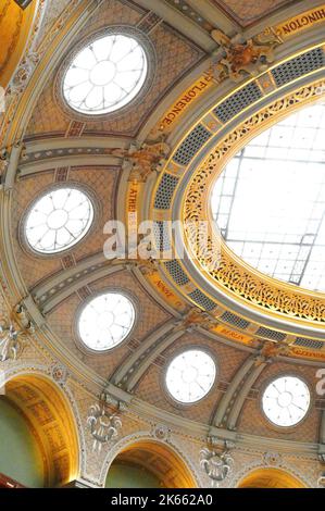 Paris (75) 2. Arrondissement. Wiedereröffnung des ovalen Raums der Nationalbibliothek von Richelieu im September 2022 nach 10 Jahren Arbeit Stockfoto