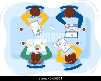NGO oder nicht-Regierungsorganisation, um spezifische soziale und politische Bedürfnisse in Vorlage zu erfüllen Handgezeichnete Cartoon flache Illustration Stock Vektor