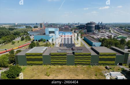Heißbandmühle im Stahlwerk von ThyssenKrupp Steel, Duisburg Stockfoto